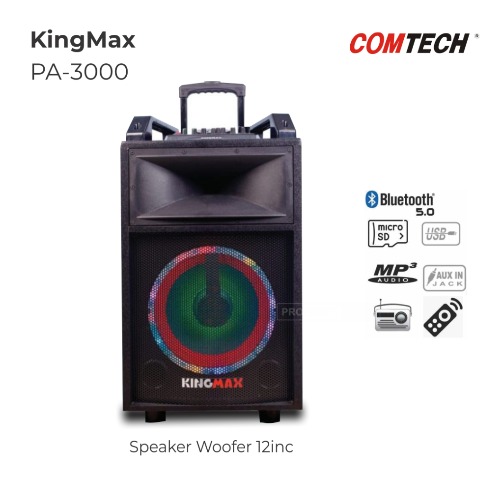 Jual INGMAX PA-3000 Speaker Meeting Bluetooth 12 inch plus 2 Mic