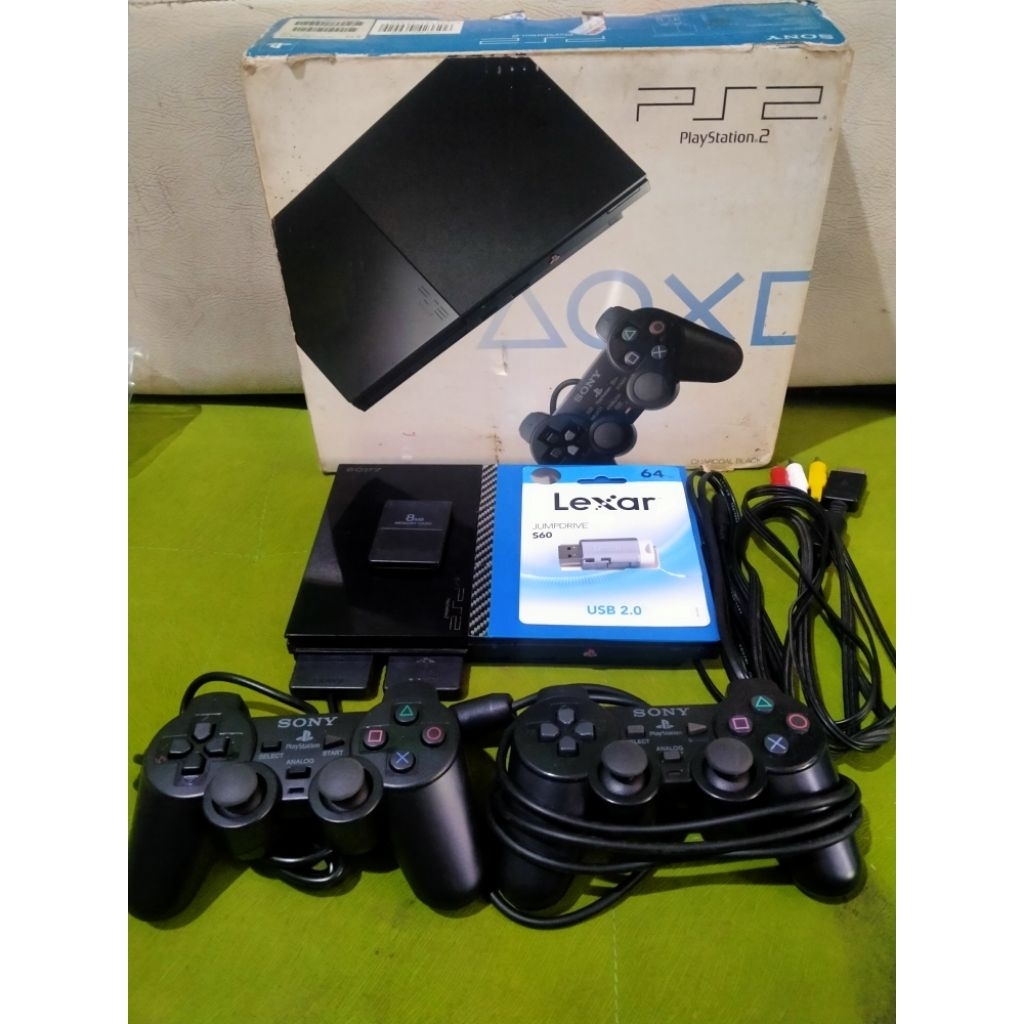 Jual PS2 Slim Full Game + 2 Stick | Flashdisk 64GB | Second Normal ...