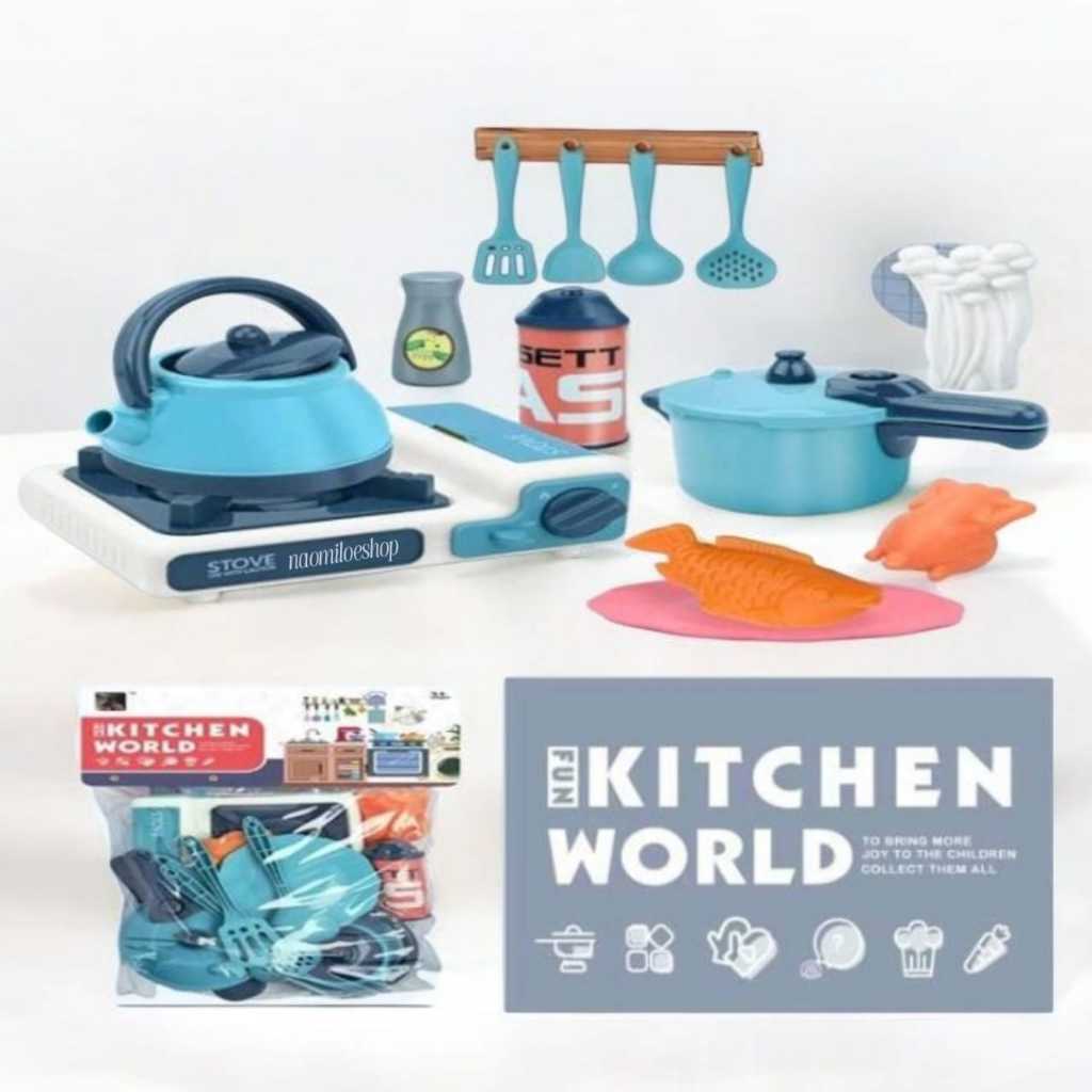Jual mainan kompor portabel komplit set mainan masak masakan piknik ...