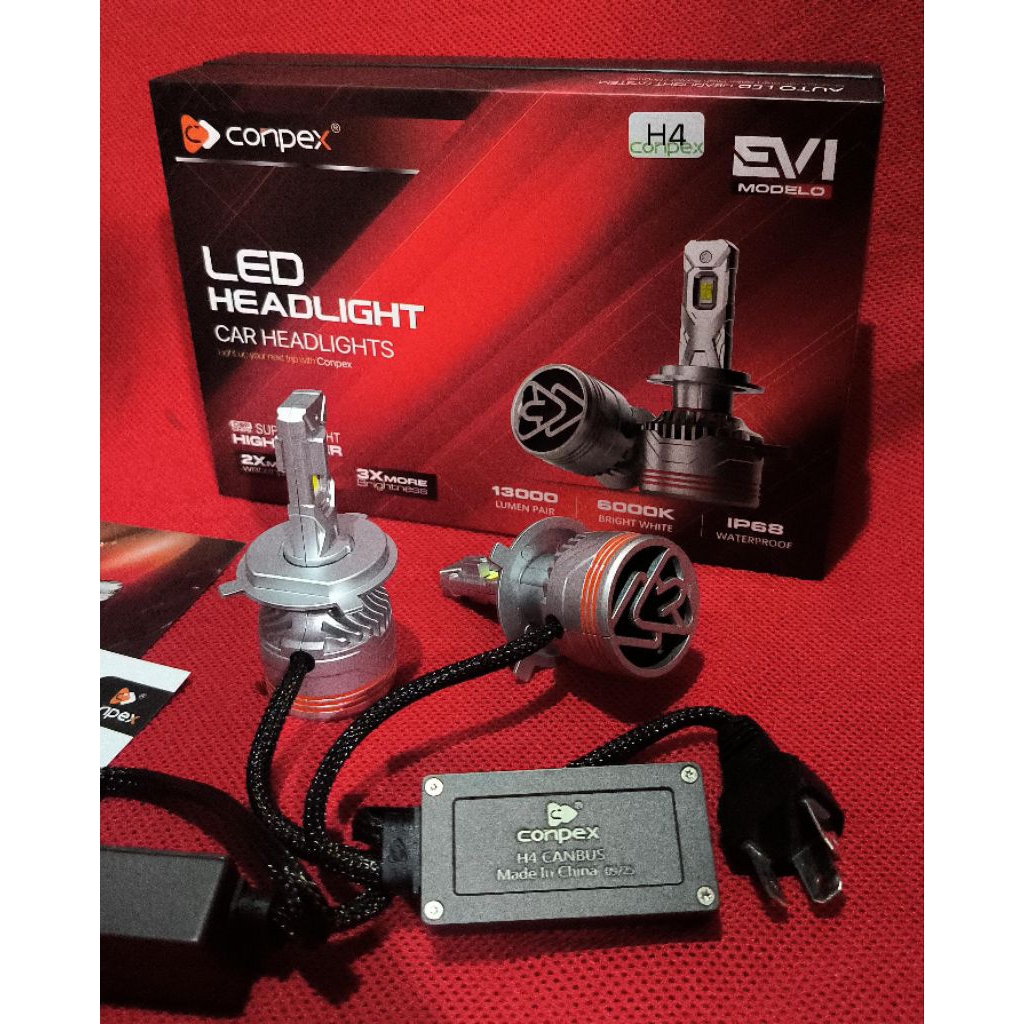 Jual LAMPU LED HEADLIGHTS MERK CONPEX EVI MODELO H4 IP68 WATERPROOF ...