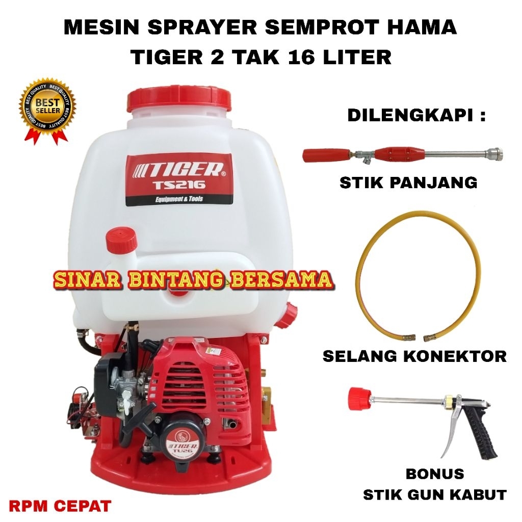 Jual Mesin Sprayer Tiger 2 Tak Komplit 2 Stik Multifungsi Kapasitas 16 ...