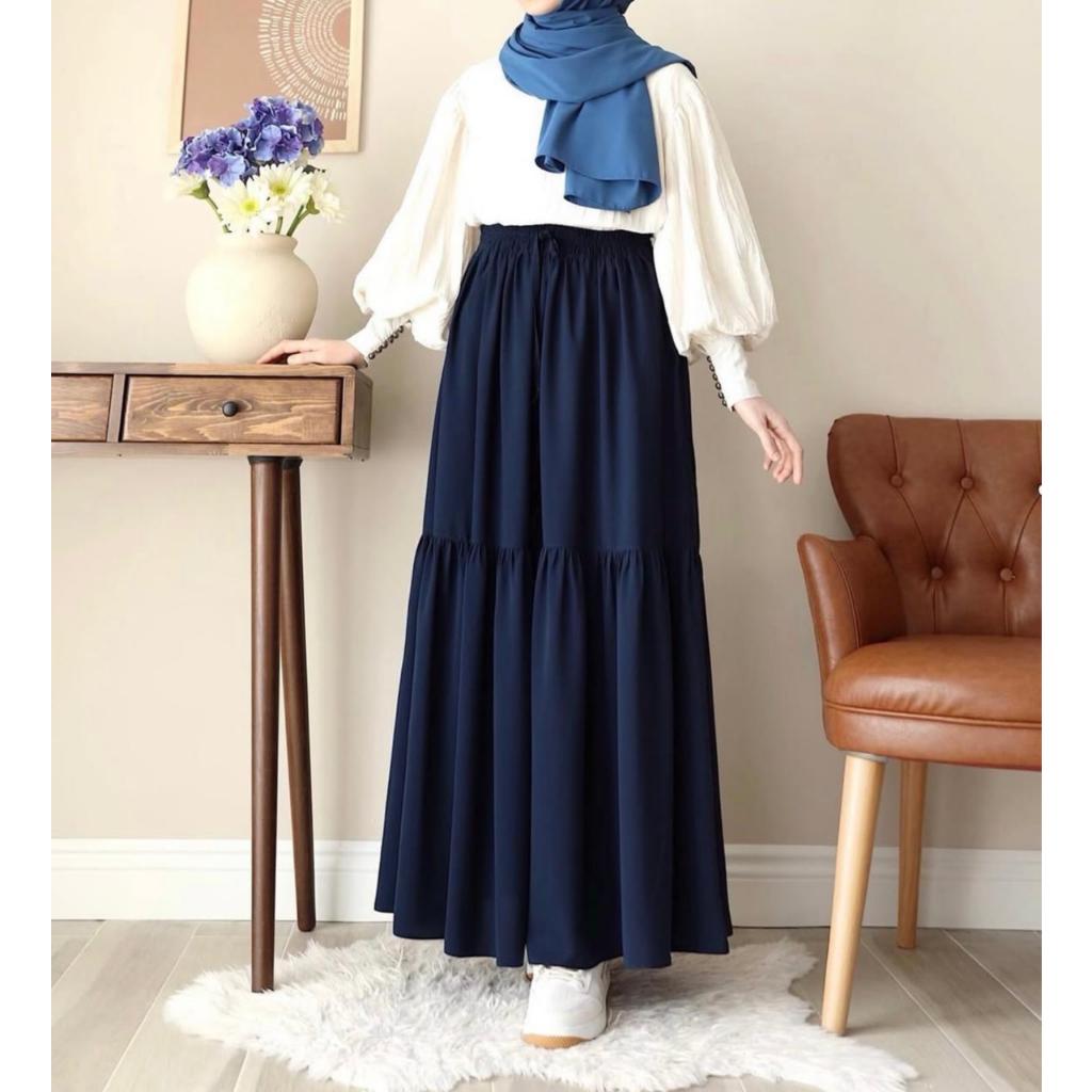 Jual ROK CANDA POLOS TERLARIS / ROK RAYON TWILL PREMIUM | Shopee Indonesia