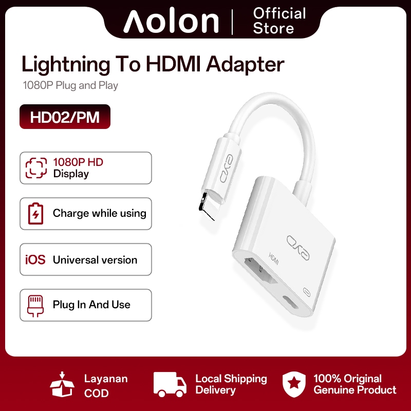 Jual AITO HD02S Lightning To HDMI Adapter Kable For IPhone iPad 4K