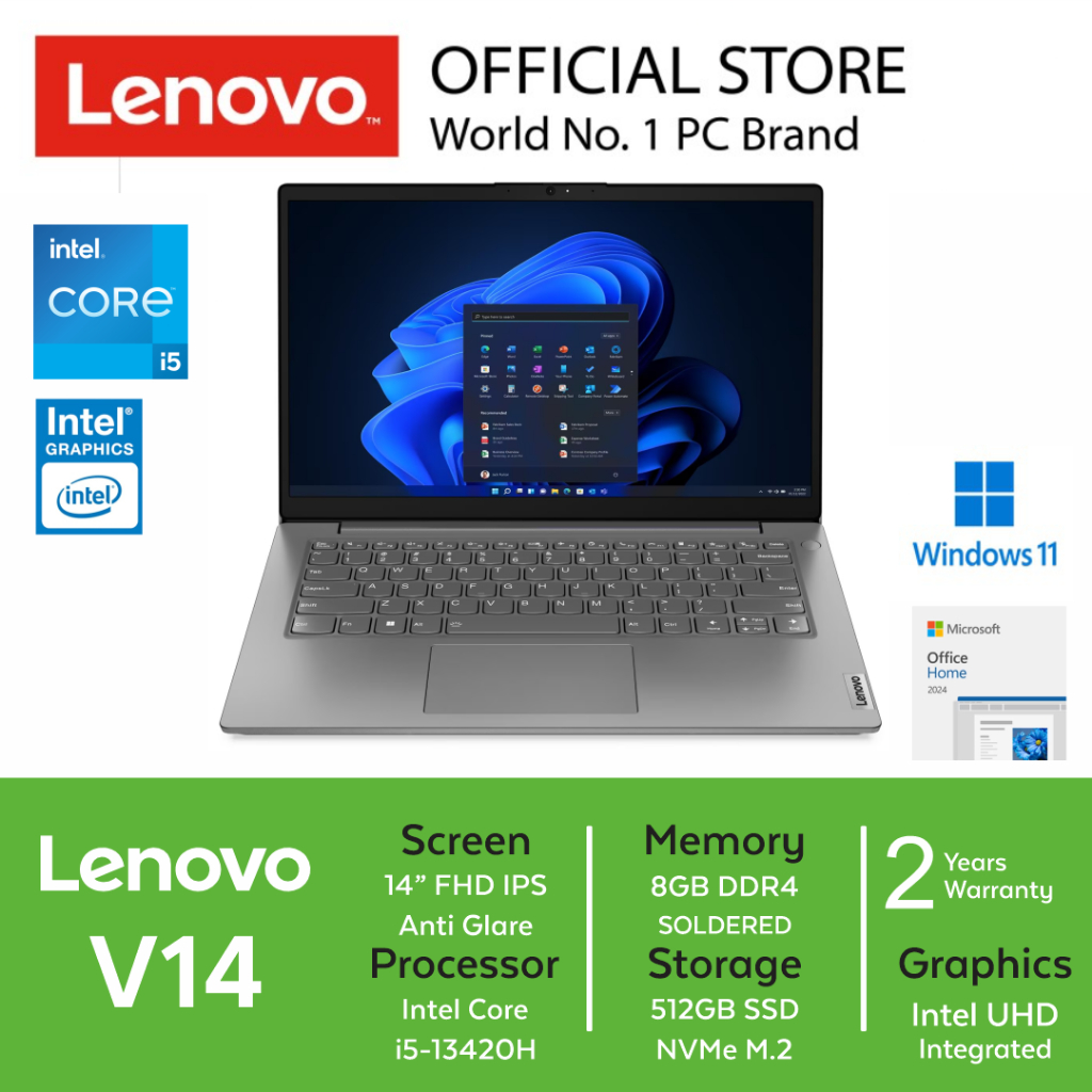 Jual Lenovo V14 G4 LKID intel core i5-13420H 8GB 512GB 14