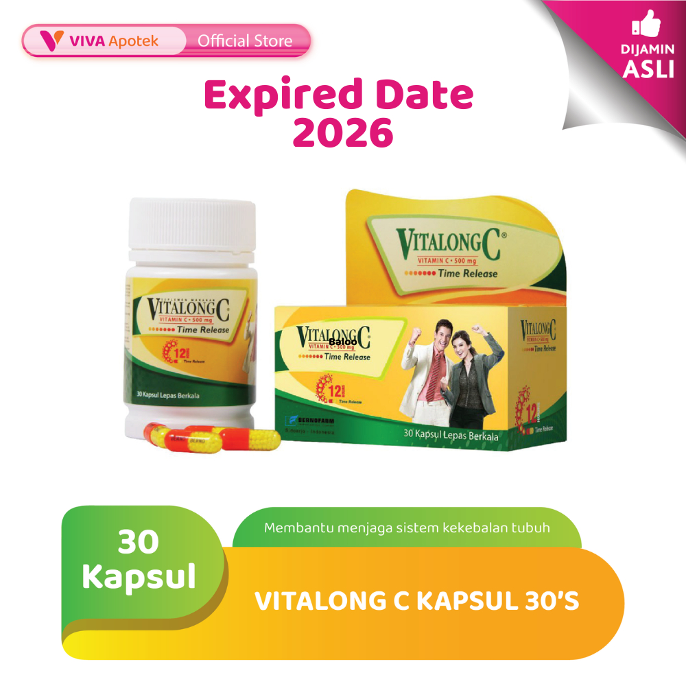 Jual Vitalong C untuk Kebutuhan Vitamin C (30 Kapsul) - ED 2026