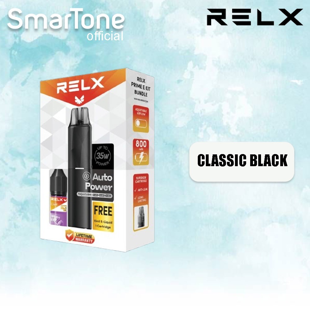 Jual RELX PRIME E CLASSIC BLACK BUNDLE LIQUID | Shopee Indonesia