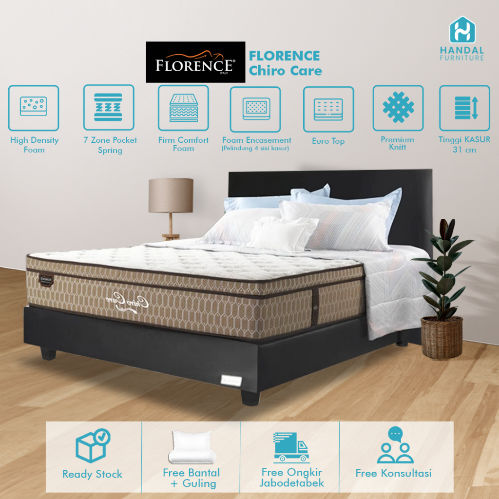 Jual Kasur Springbed Florence Chiro Care 100x200, 120x200, 160x200 ...