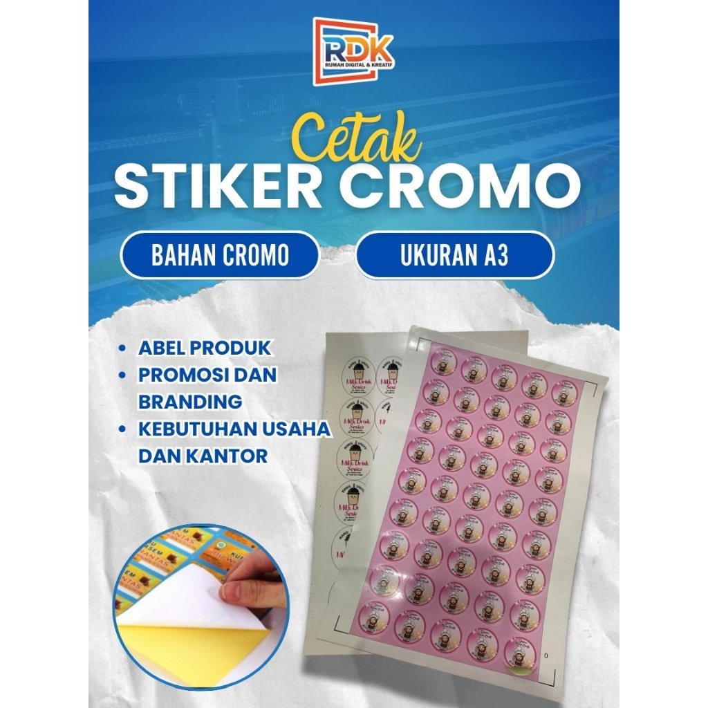 Jual STIKER LABEL BAHAN CROMO UKURAN A3+ COCOK UNTUK BRANDING | Shopee ...