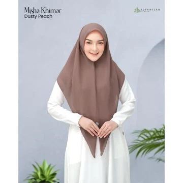 ALYAHIJAB Misha Khimar Segiempat Instan Bahan Babydoll Premium 2 Layer All Size Syari