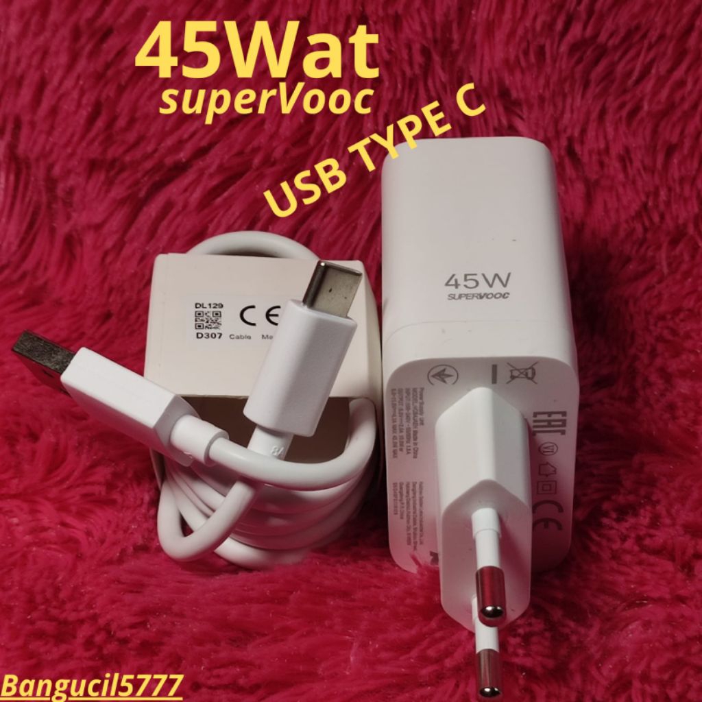 Jual CHARGER OPPO SUPER VOOC 45W A60 A3 PRO 5G A3X RENO 12F RENO 7 7Z 8 ...