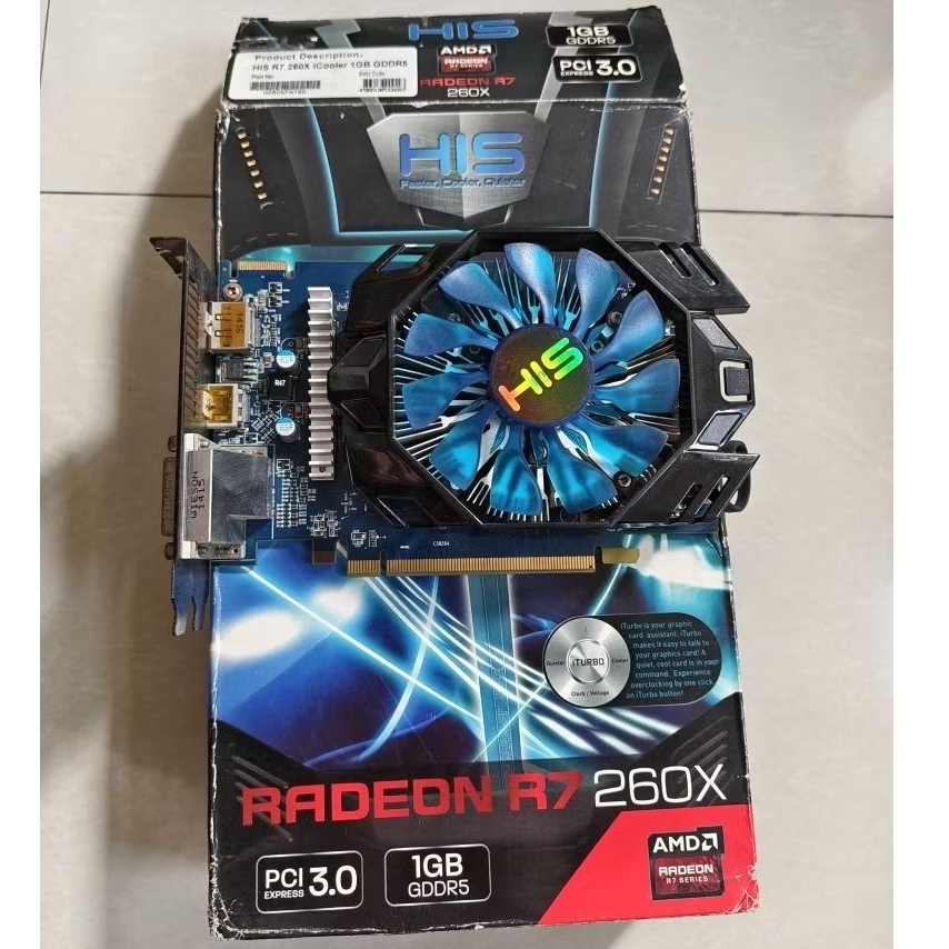 Jual vga HIS radeon r7 260x 1gb ddr5 | Shopee Indonesia