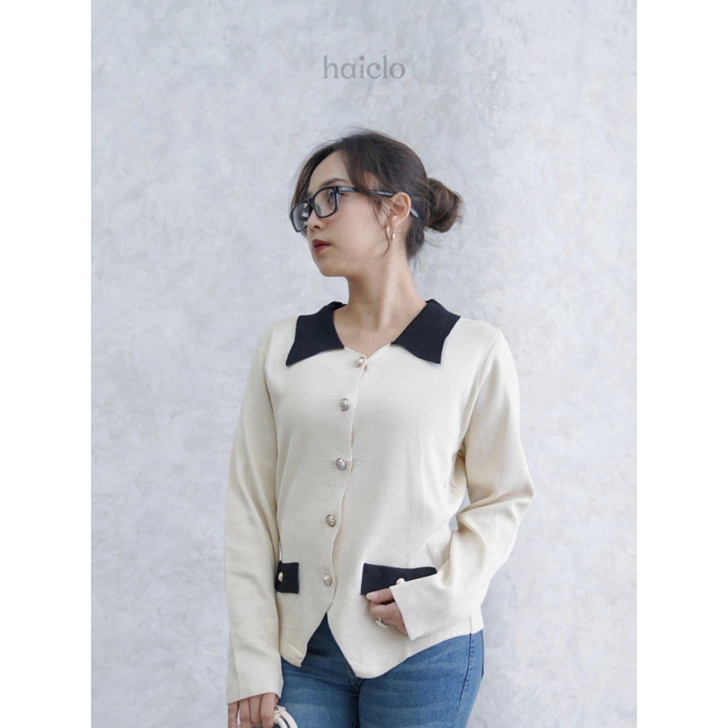 Jual HAICLO | Collar Knit Top | Atasan Knitwear Basic | Knit Basic ...
