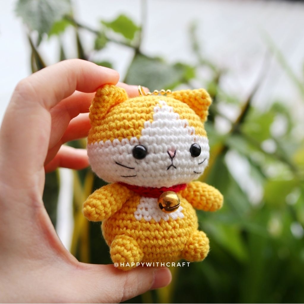 Jual [READY STOCK] Gantungan Boneka Rajut / Amigurumi Kucing Cat dengan ...