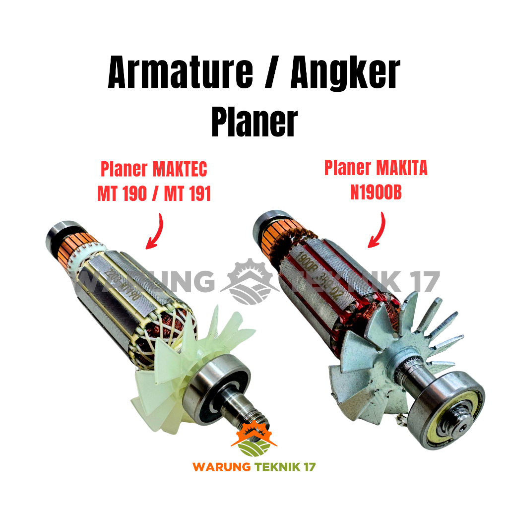Jual Armature Planer MAKTEC MT190 / MT191 / MAKITA N1900B Angker Dinamo ...