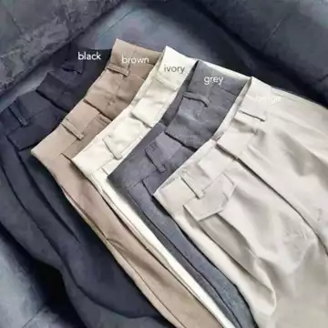 VIONA PANTS Loose Pants Wanita Jumbo Celana Kulot Highwaist Bahan Semiwoll Elegan