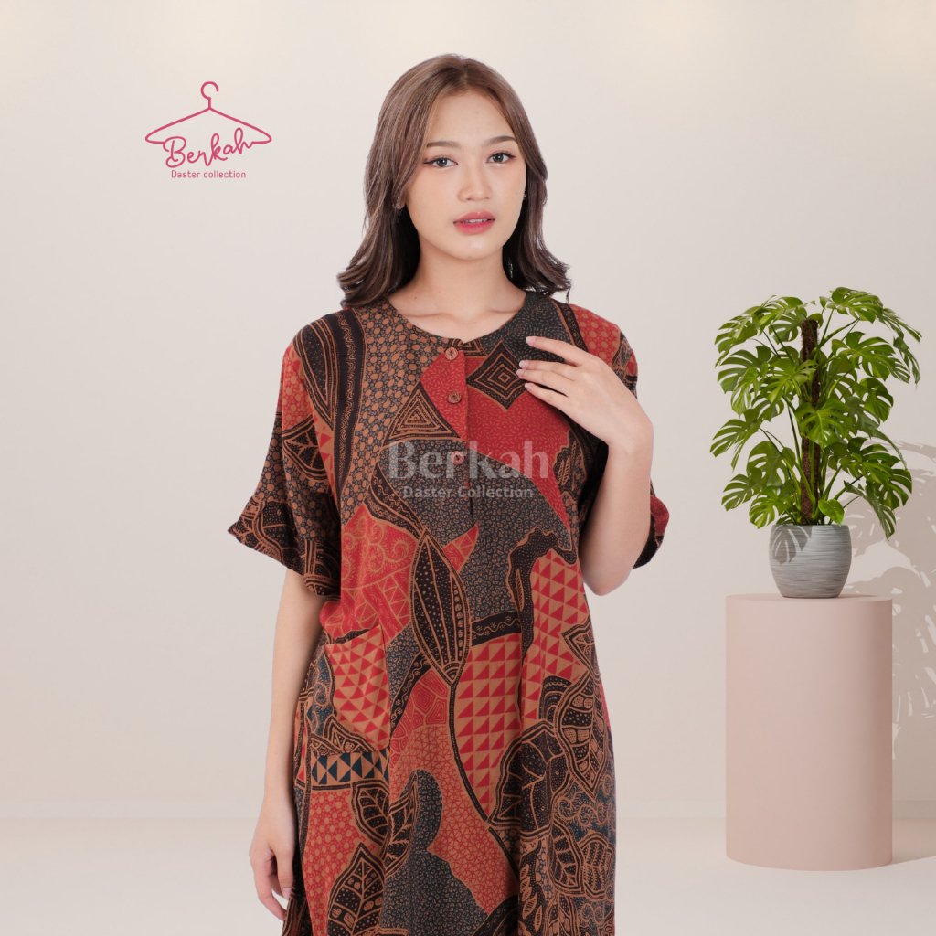 Daster Batik Rayon Busui Kancing Surya Teja 4