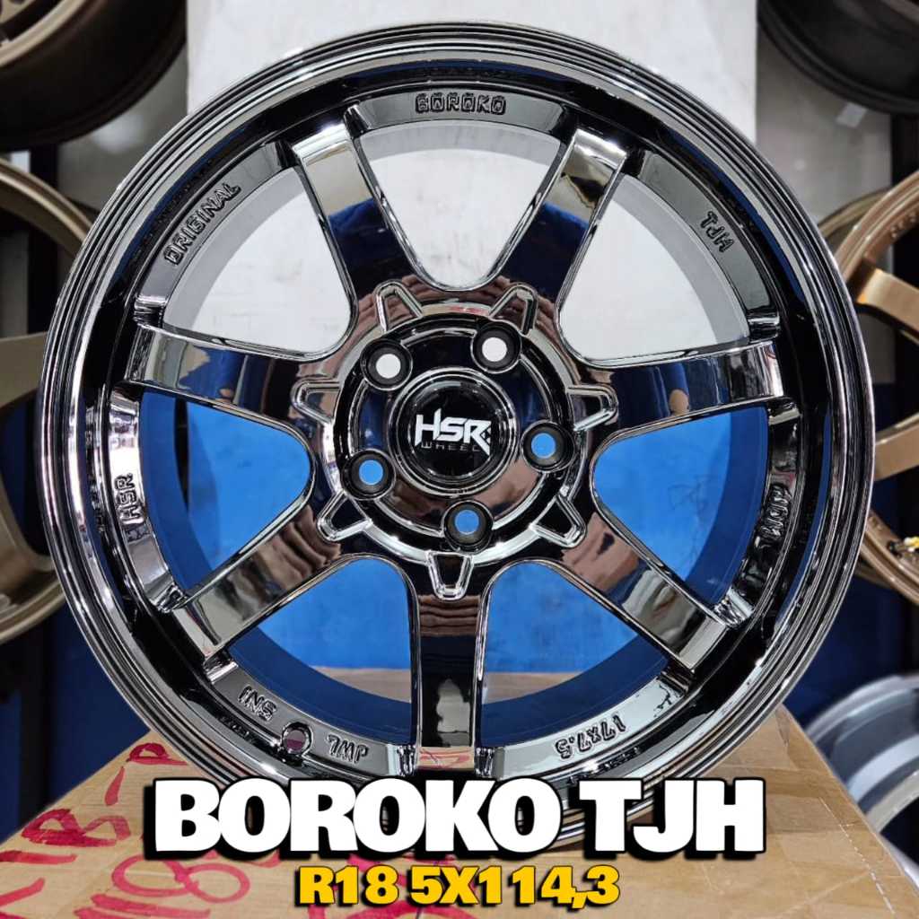 Jual VELG HSR BOROKO TJH R18 BLACK CHROME UNTUK MOBIL HRV CIVIC INNOVA ...
