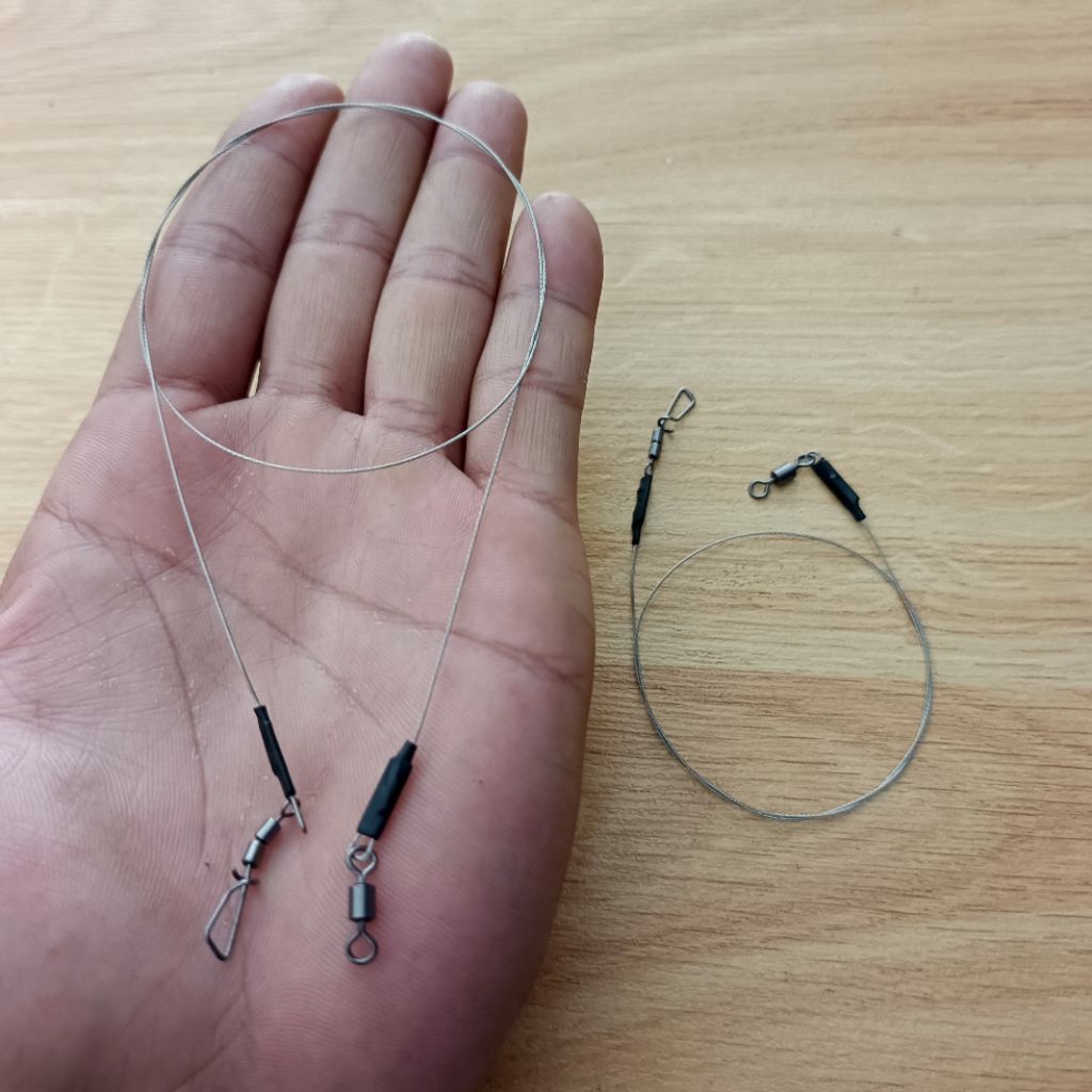 Jual kawat leader seling neklin anti gigi tajam, untuk mancing casting ...