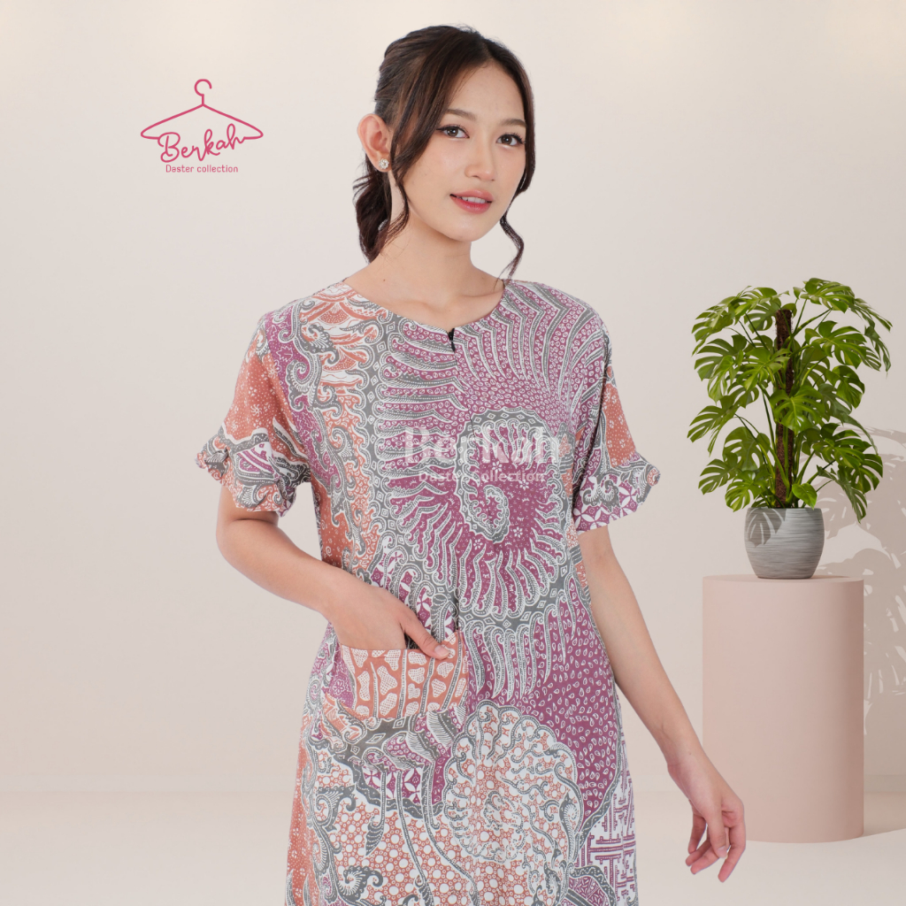 Daster Batik Rayon Busui Resleting Surya Teja 3