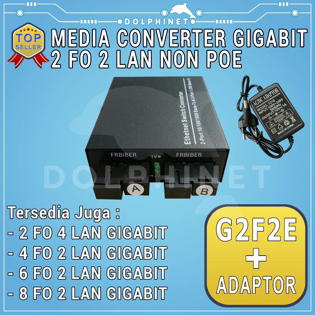 Jual Gigabit 2F2E Media Converter 2 FO 2 LAN 2 SC 2 RJ45 10/100/1000 ...