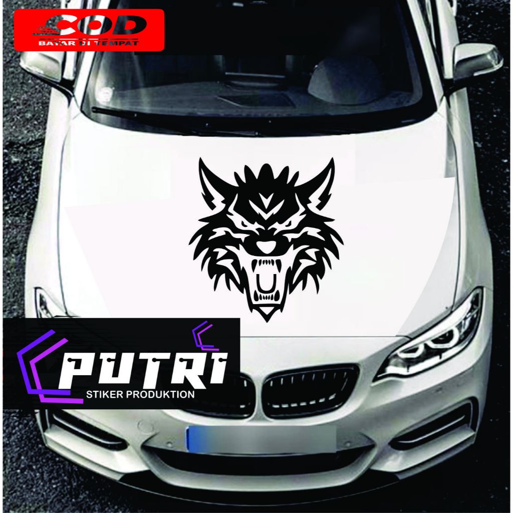 Jual PROMO Stiker Kap Mobil Stiker Motif Kepala Harimau Sticker Cap ...