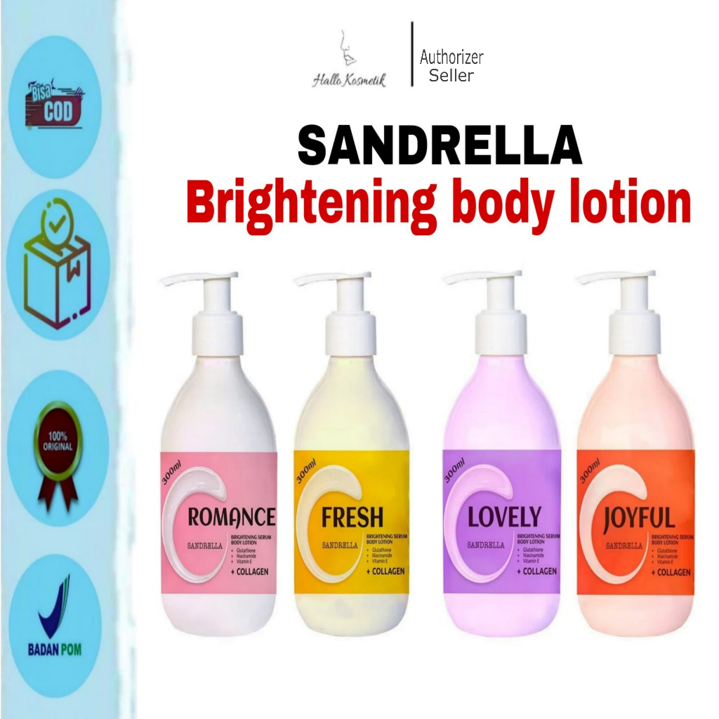 Jual SANDRELLA Brightening Serum Body Lotion + Collagen Glutathione ...