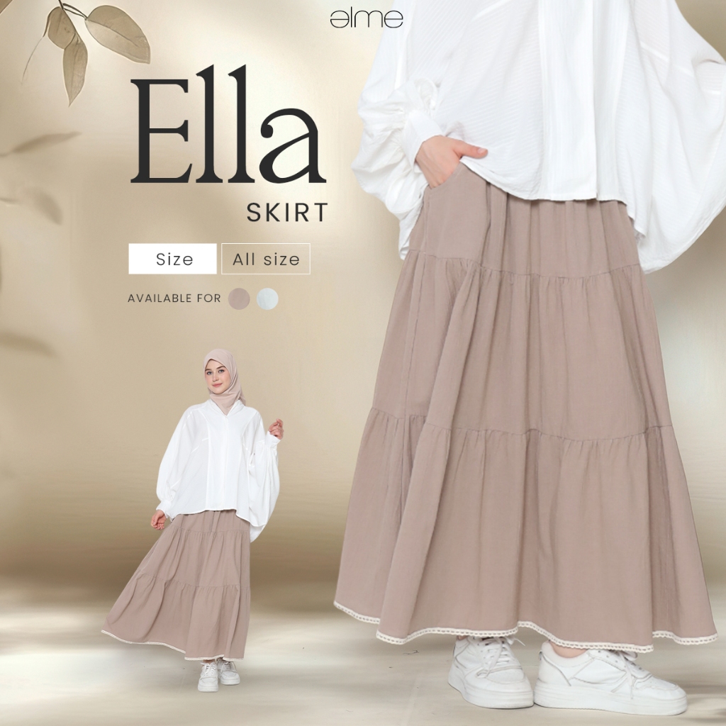 Jual ELLA Skirt (Rok Susun Linen Katun Wanita) | Shopee Indonesia