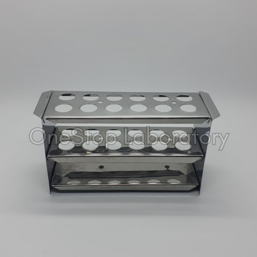 Jual Rak Tabung Reaksi Stainless Steel 12 lubang rack Test Tube SS 12 ...