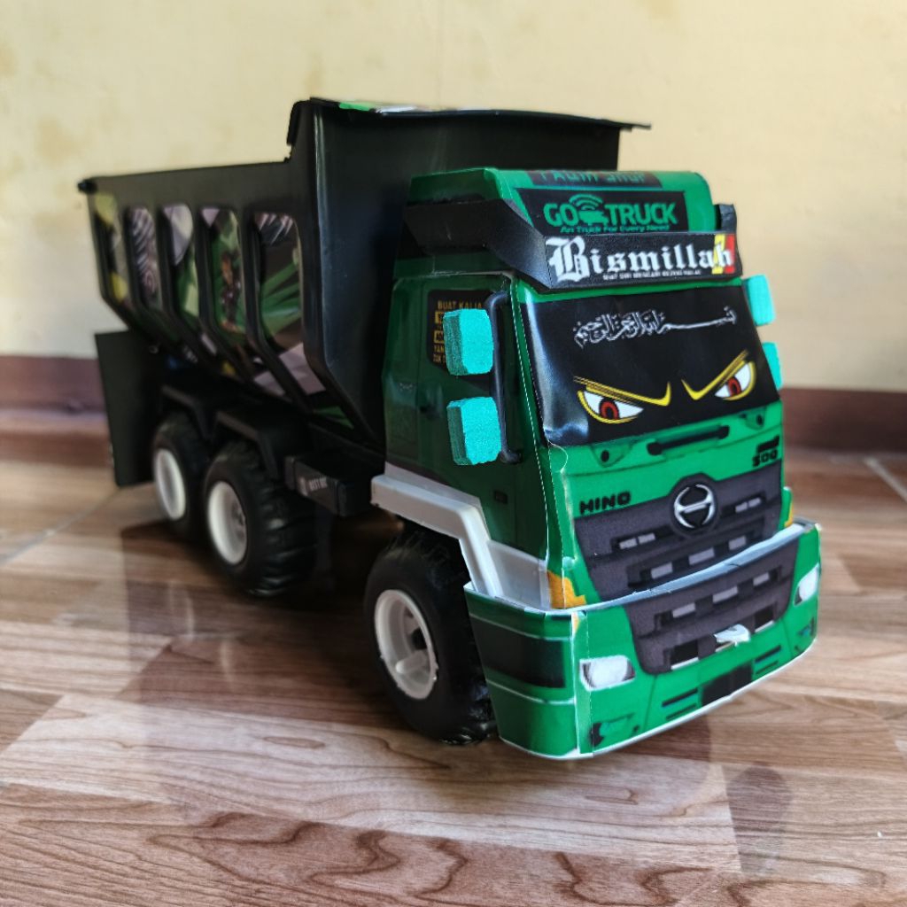Jual TRUK BINTANG TB257 Mainan Anak Truk Pasir Hino500 Modif Ukuran ...