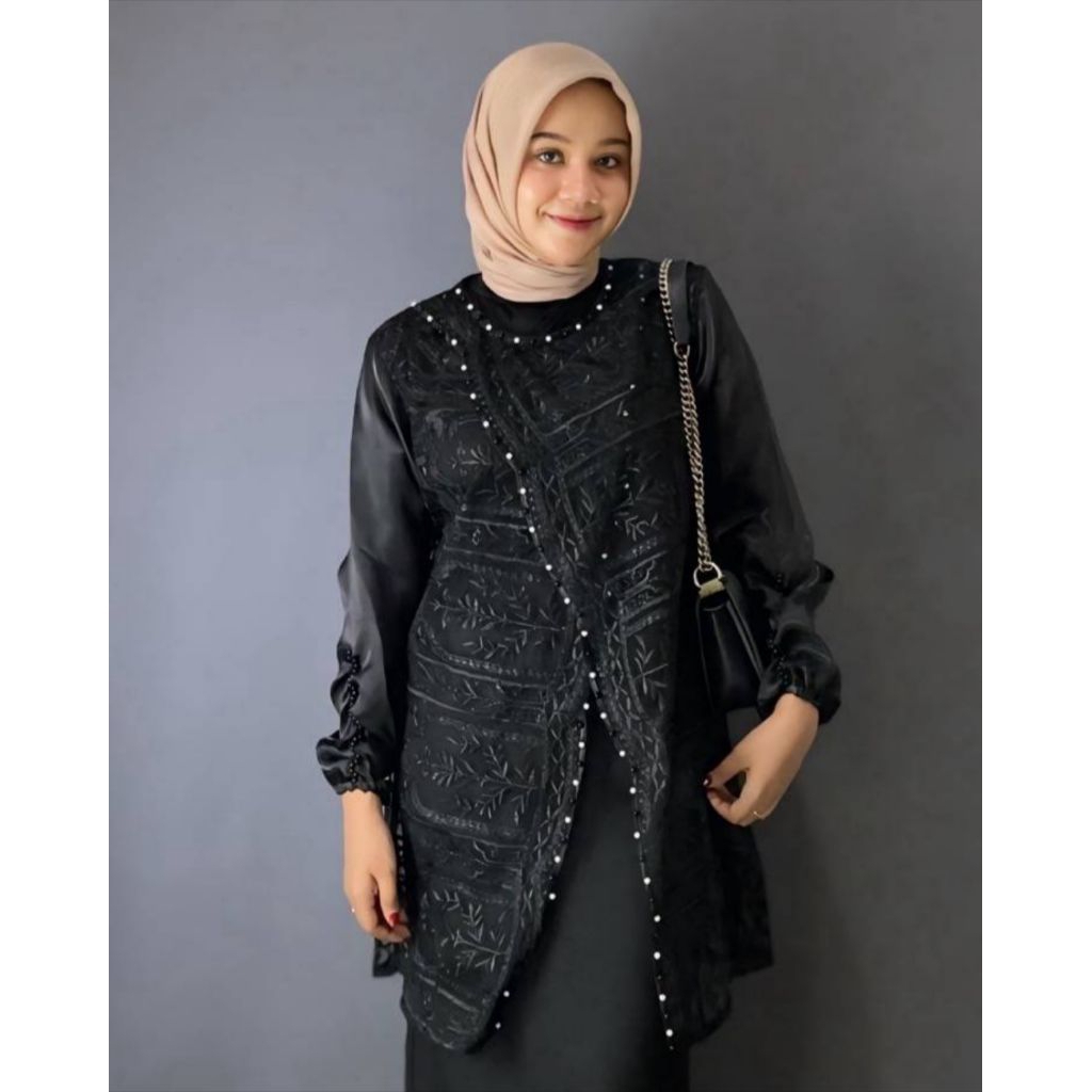 Jual Jiza Outer Brookat Organza Silang full payet /Tunic/ Kondangan ...