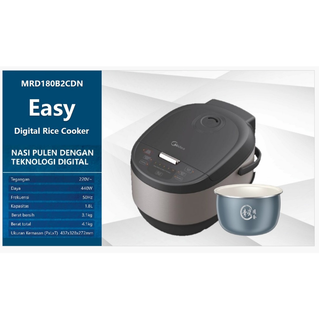 Jual MAGIC COM MIDEA MRD180B2CDN / RICE COOKER MIDEA MRD 180B2CDN ...