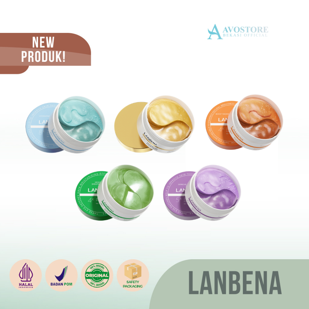 Jual Lanbena Eye Patches [24K Gold, Aloe Vera, Vitamin C, Hyaluronic ...