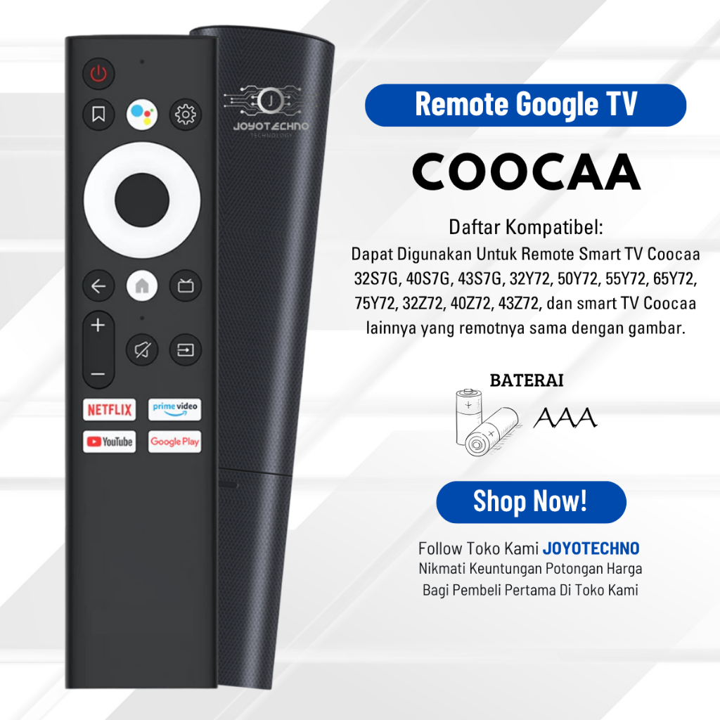 Jual REMOTE COOCAA S7G Z72 VOICE GOOGLE ASSISTEN BLUETOOTH FREE BATERAI ...