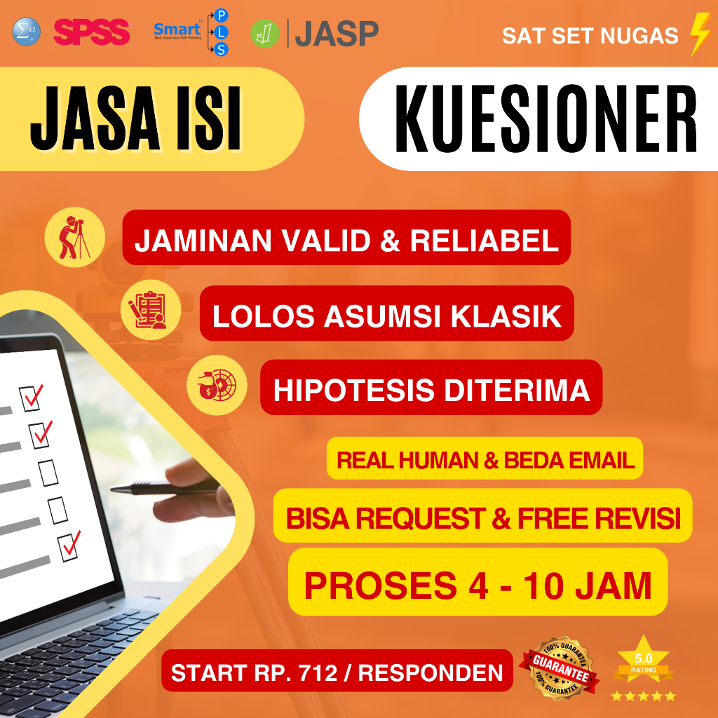 Jual JAS4 PENGISIAN KUESIONER PROFESIONAL DIJAMIN 100% VALID & RELIABEL ...