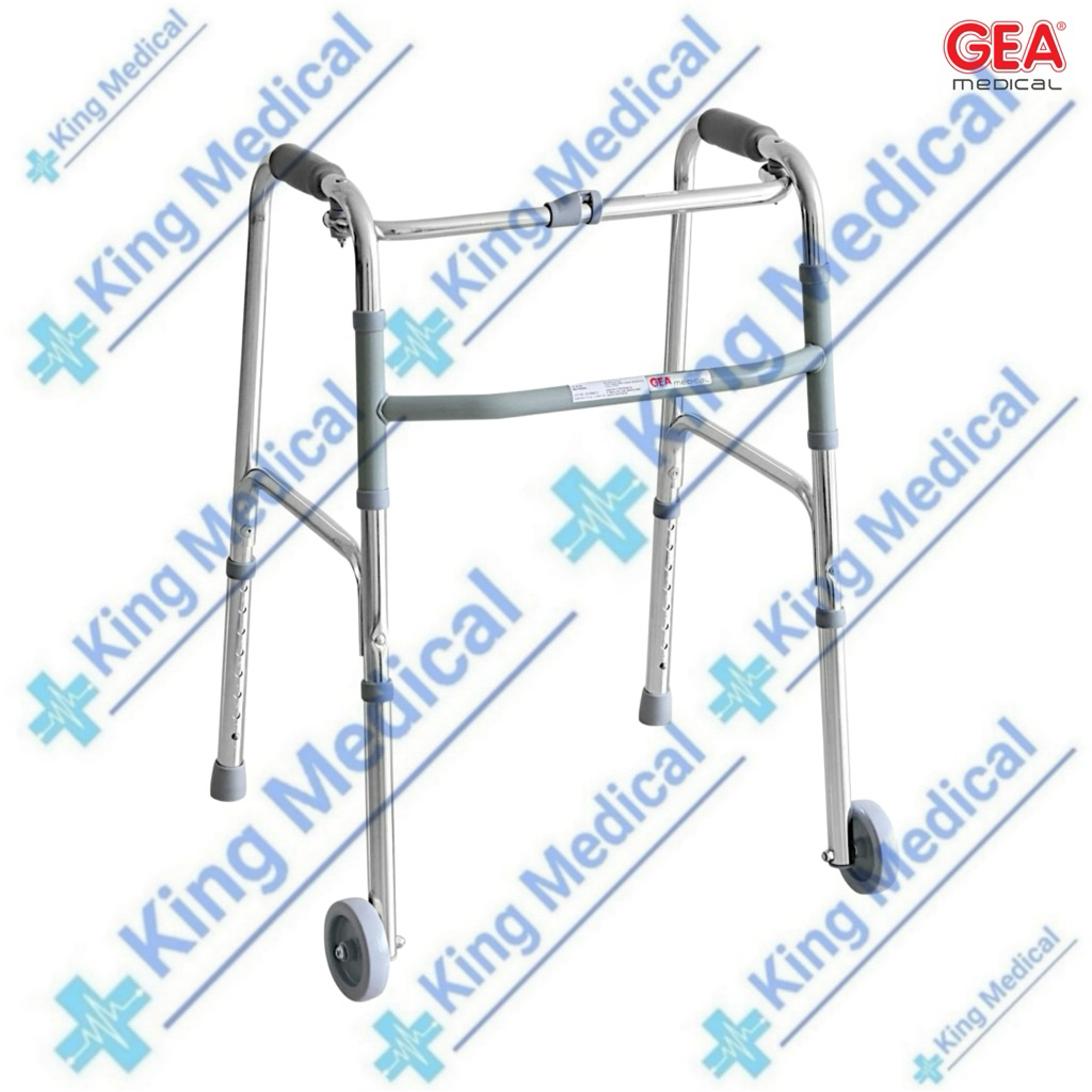 Jual Walker Pakai Roda GEA/Alat Terapi Bantu Jalan Lansia Manula FS ...
