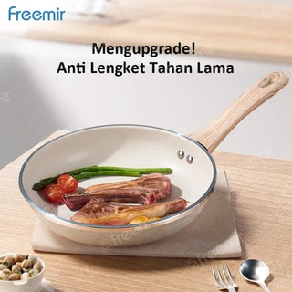 Special freemir Frypan Granite Anti Lengket 16/20/24cm Wajan Penggorengan Serbaguna Gagang Kayu