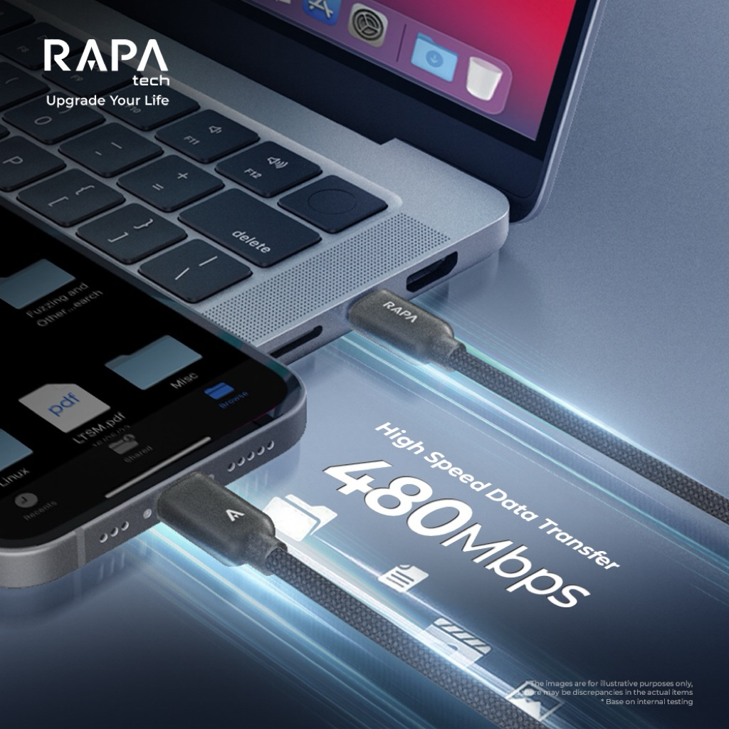 Jual RAPAtech Kabel Data Usb C To Type C Super Fast Charging PD 60W ...