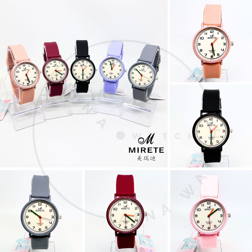 Jual Jam Tangan MIRETE MRT-KR11 Fashion Karet Rubber Cewek Kotak ...