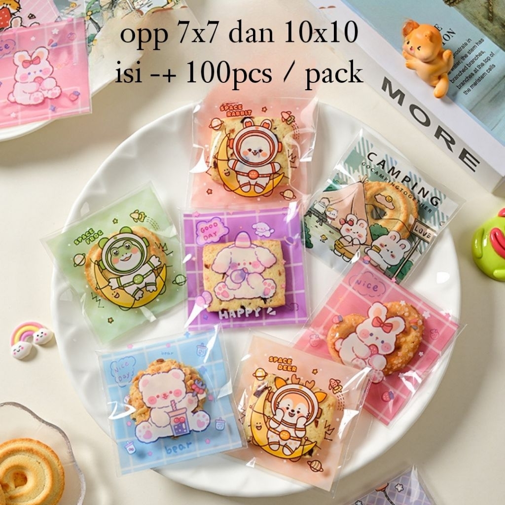 Jual 100pcs plastik opp cookies 10x10 /plastik cantik bungkus kue mewah ...
