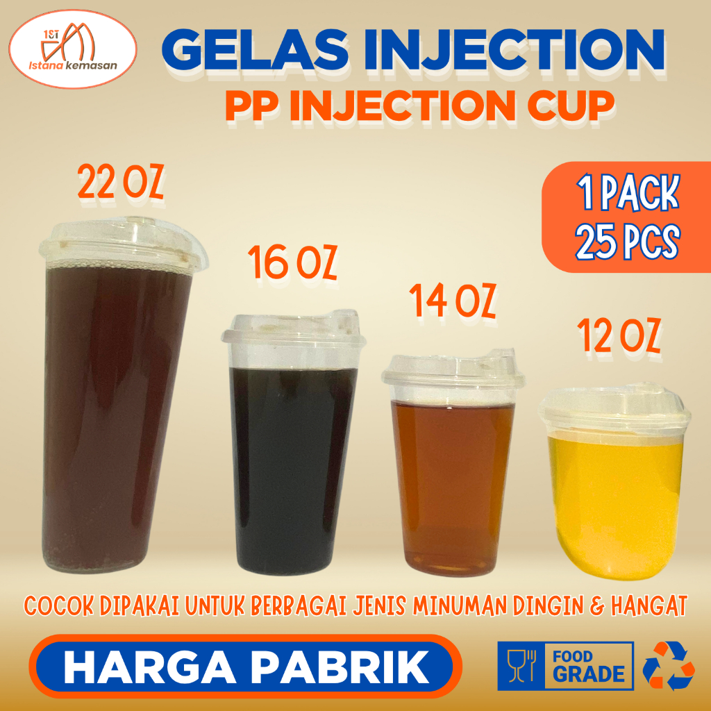 Jual Gelas Cup Thinwall PP Injection 16 oz / 500 ml | Shopee Indonesia