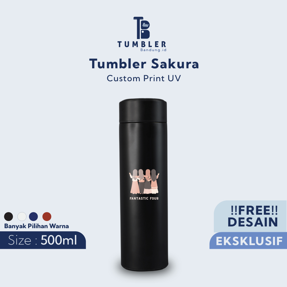 Jual Custom Tumbler SAKURA non LED Print UV Motif / Logo / Promosi ...