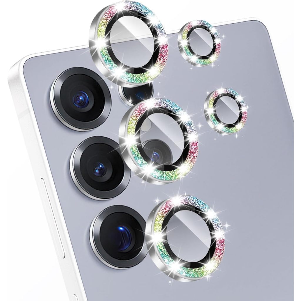 Jual New 1SET Metal Ring GLITTER BLING Tempered Glass Camera Samsung ...