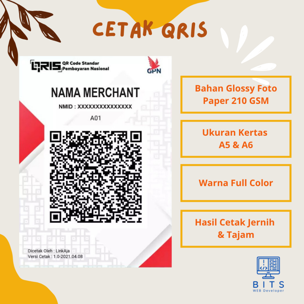Jual CETAK QR CODE / QRIS SCAN BARCODE BAHAN STIKER / GLOSSY PAPPER ...