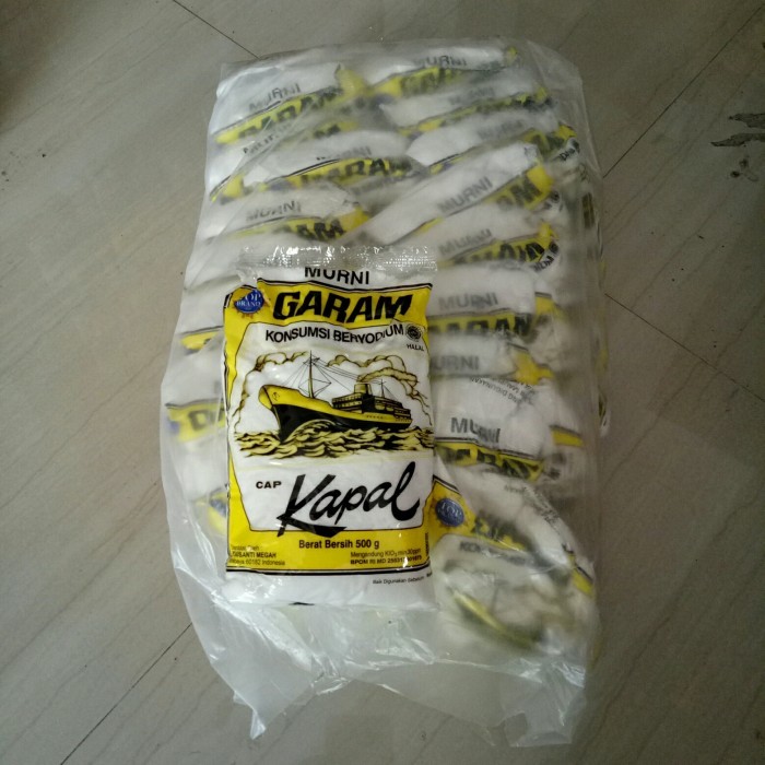 Jual GARAM DAPUR CAP KAPAL 500GR / 1 BALL ISI 20 PCS | Shopee Indonesia