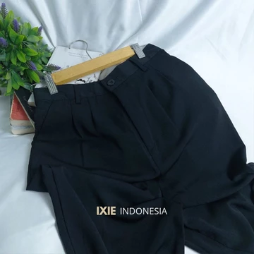 Loose Pants 332 JUMBO Highwaist Wanita Anti Kusut Bahan Polyester Prmeium BB 55 120kg Celana