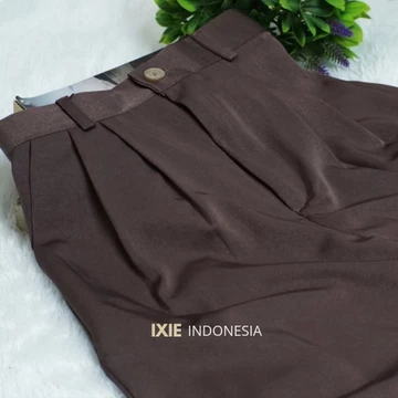 Loose Pants 332 JUMBO Highwaist Wanita Anti Kusut Bahan Polyester Prmeium BB 55 120kg Celana