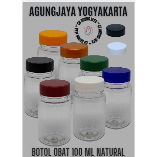 Jual Botol Obat 100 ml Natural Polos / Botol Kapsul / Botol Tablet ...