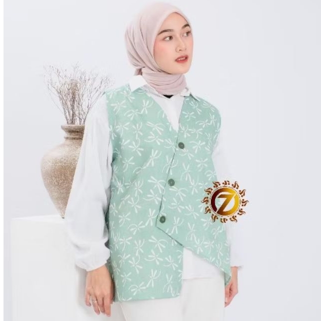 Jual Rompi Batik Vest Batik Atasan Wanita Outer Batik Tanpa Lengan ...