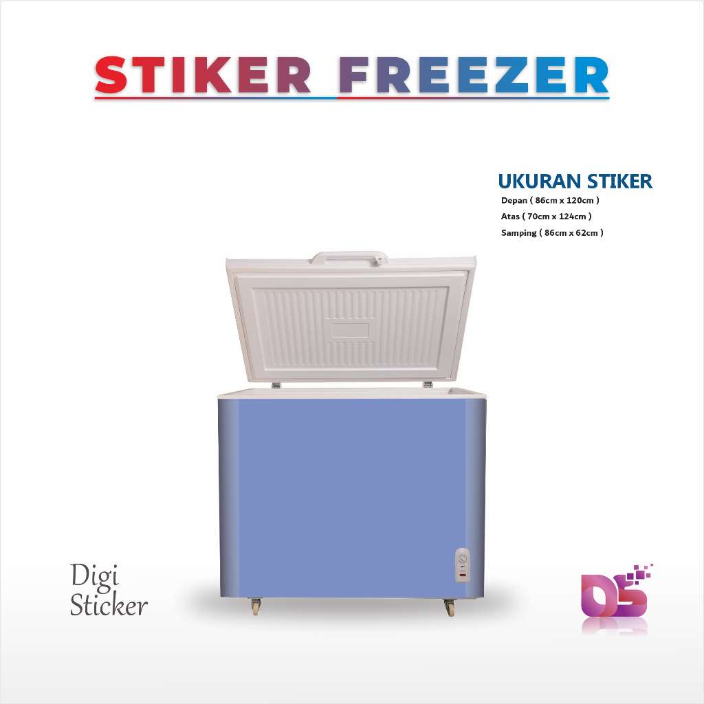 Jual Digi Sticker Stiker Freezer 300lt Motif Setiker Motif Polos ...