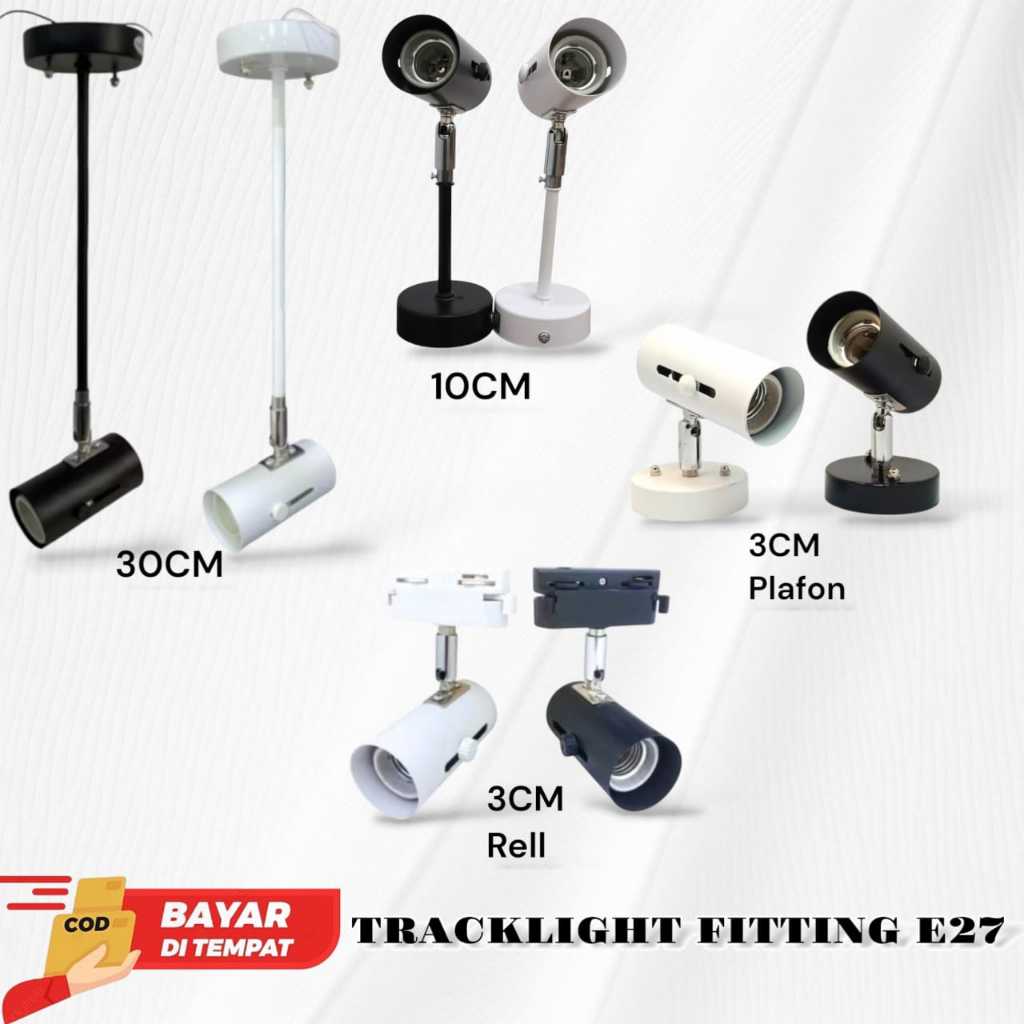 Jual KAP Rell & Plafon Spotlight Lampu Sorot Fitting E27 Tempel 3CM ...